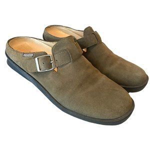 Anthropologie Palladium Boho suede leather moss slides size 10 women